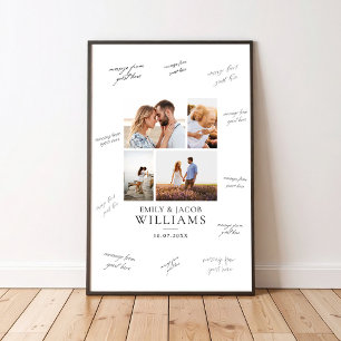 Poster Collage de 4 photos modernes pour la signature des