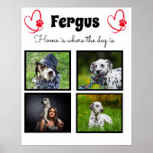 Poster Collage de 4 photos - souvenir personnalisé de fam (Devant)