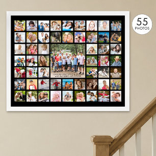 Poster Collage de 55 photos de couleur personnalisée simp