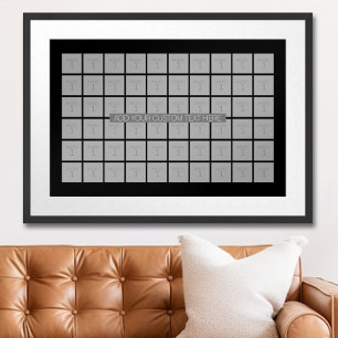 Poster Collage de 60 Modèles photo - Peut modifier la cou