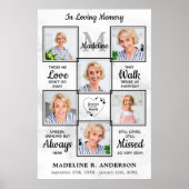 Poster Collage de 6 photos en mémoire funéraire Dans l'am (Devant)