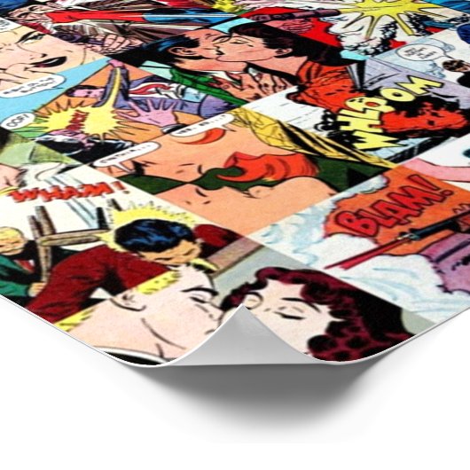 Poster Collage de bandes dessinées (Coin)