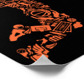 Poster Collage de basket-ball (Coin)