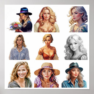 Poster Collage de beauté