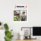 Poster Collage de chien - customisé 4 photos (Bureau à domicile)