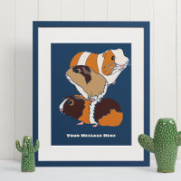 Collage de cochon de Guinée personnalisé