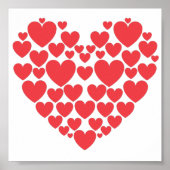 Poster Collage de coeur romantique : Saint Valentin Art (Devant)