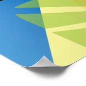 Poster Collage de couleurs Abstrait (Coin)