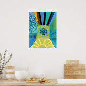 Poster Collage de couleurs Abstrait (Cuisine)