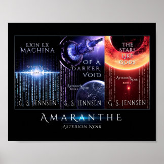 Poster Collage de couverture Asterion Noir (25x20 cm)
