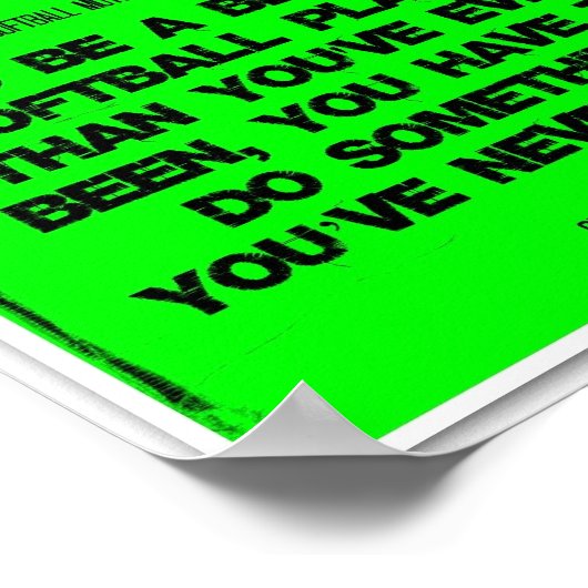 Poster Collage de devis couleur Softball 9 (Coin)