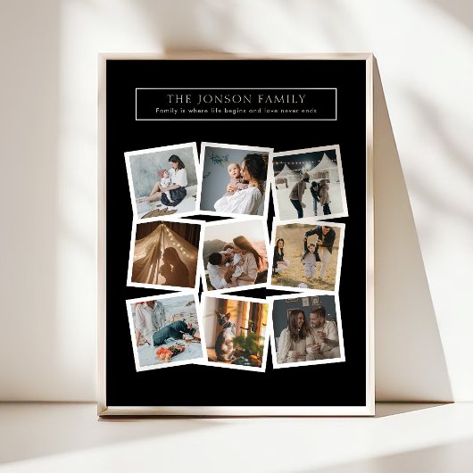 Poster Collage de famille de 9 photos