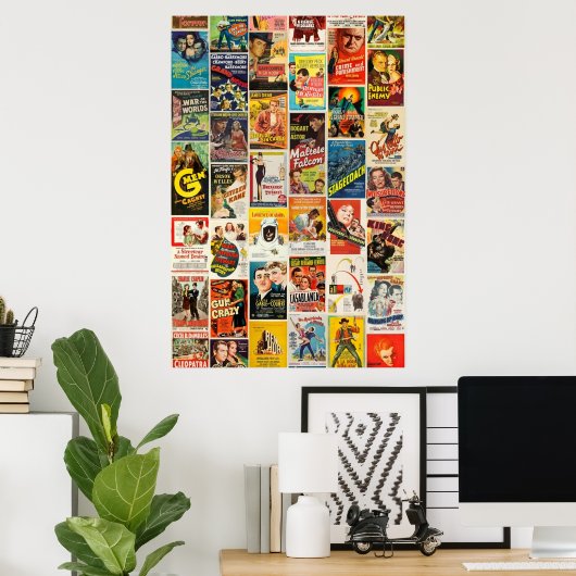 Poster Collage de films classiques (Bureau à domicile)