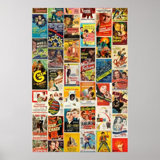 Poster Collage de films classiques (Devant)