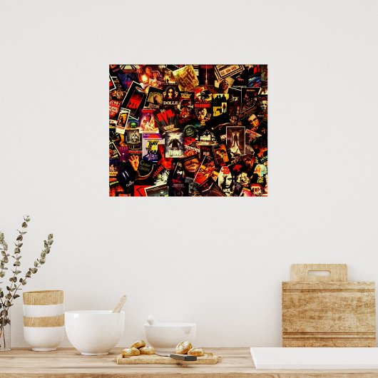 Poster Collage de films d'horreur (Cuisine)