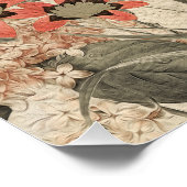 Poster Collage de fleurs Couleurs émaillées (Coin)