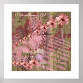 Poster Collage de fleurs en cône d'amour ne manque jamais (Devant)