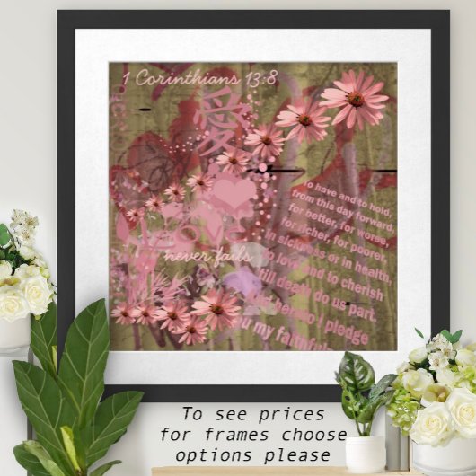 Poster Collage de fleurs en cône d'amour ne manque jamais