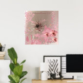 Poster Collage de fleurs en cône Love Never Fails (Bureau à domicile)