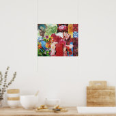 Poster Collage de flower power (Cuisine)