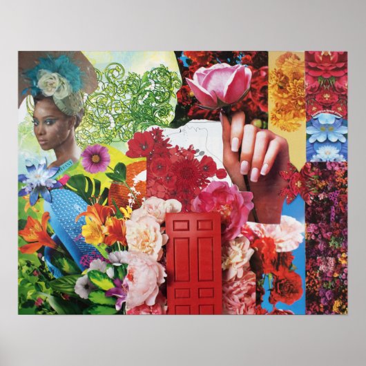Poster Collage de flower power (Devant)