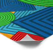 Poster Collage de formes géométriques (couleurs vives) (Coin)