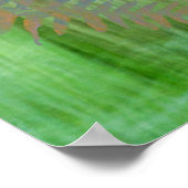 Poster Collage de fougères aigles et forêt | Seabeck, WA (Coin)