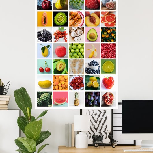 Poster Collage de FRUITS (Bureau à domicile)