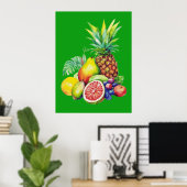 Poster Collage de Fruits Tropicaux (Bureau à domicile)