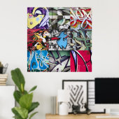 Poster Collage de graffitis (Street Art) (Bureau à domicile)