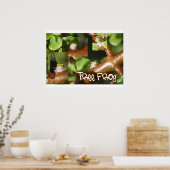 Poster Collage de grenouilles d'arbre, même grenouille di (Cuisine)