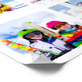 Poster Collage de grille de 20 photos blanc (Coin)