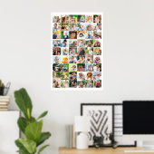Poster Collage de grille de photos multiples 54 Blanc (Bureau à domicile)