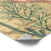 Poster Collage de la carte côtière (Coin)