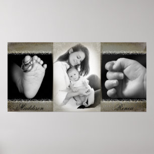 Poster Collage de la famille de 3 emplacements 10 po x 20