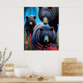 Poster Collage de la famille de l'ours (Cuisine)
