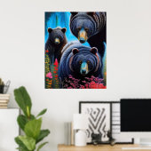 Poster Collage de la famille de l'ours (Bureau à domicile)