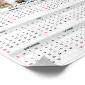 Poster Collage de la famille personnelle 2026 Calendrier (Coin)