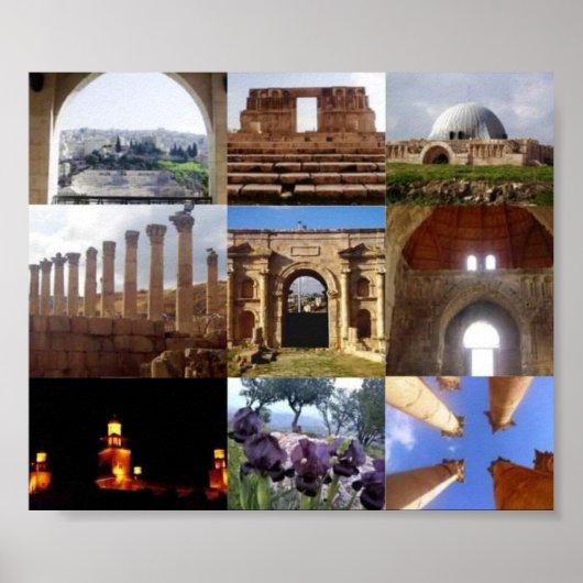 Poster Collage de la Jordanie (Devant)