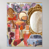 Poster Collage de maquillage vintage (Devant)