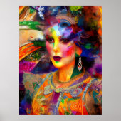 Poster Collage de médias mixtes de femmes (Devant)