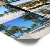 Poster Collage de Miami - 50 nuances de bleu (Coin)