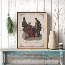 Collage de mode vintage Biedermeier Messieurs