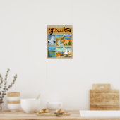 Poster Collage de monuments de Yellowstone National Park (Cuisine)