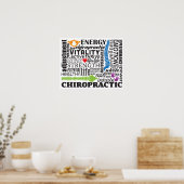Poster Collage de mots et d'éléments chiropratiques (Cuisine)