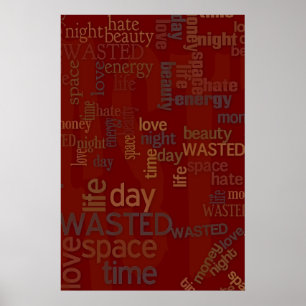 Poster Collage de mots gâtés