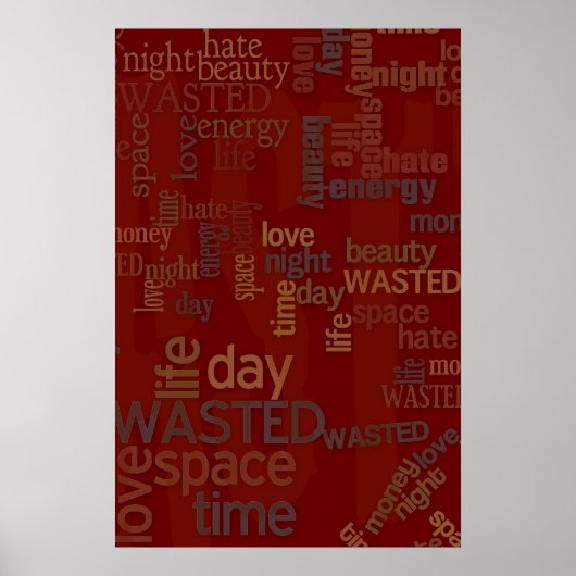 Poster Collage de mots gâtés (Devant)