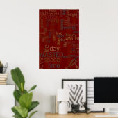 Poster Collage de mots gâtés (Bureau à domicile)