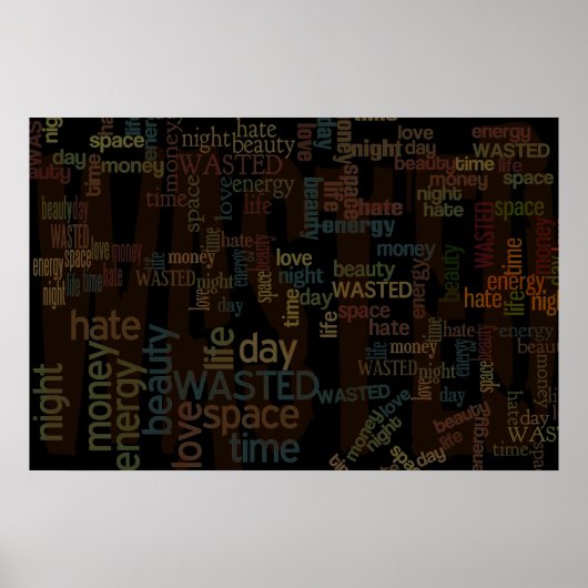 Poster Collage de mots gâtés (Devant)