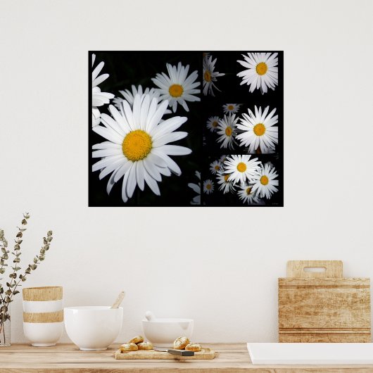 Poster Collage de pâquerettes (Cuisine)